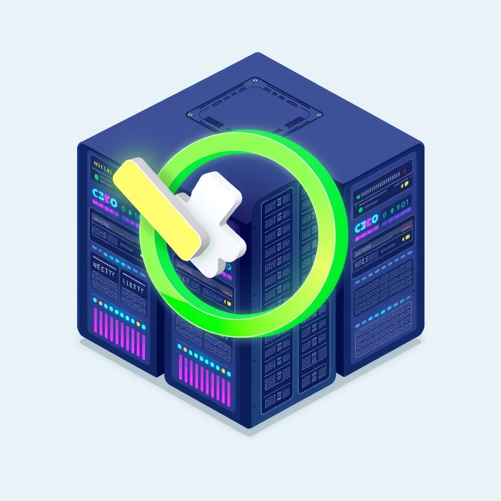Illustration of a server marking an incomplete task as done