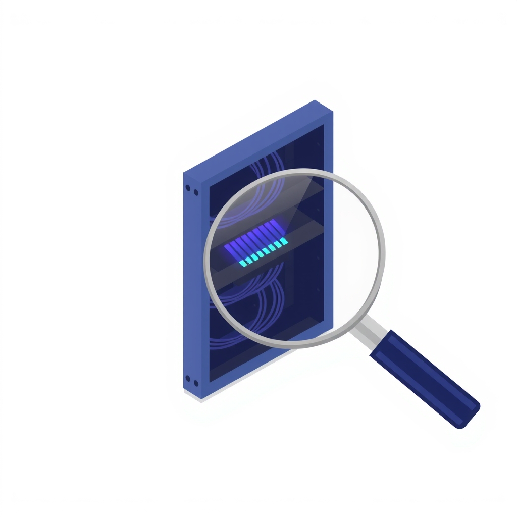 Illustration of partial monitoring on a server rack